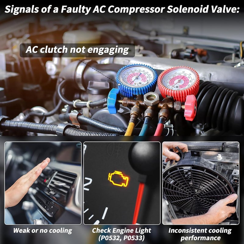 REPAIROCK AC Compressor Control Solenoid Valve for 6SEU16C/6SEU14C for Toyota Camry Corolla IM Highlander RAV4 Sienna for Scion IM Air Conditioner Control Valve No.CG4472500350 - Image 5